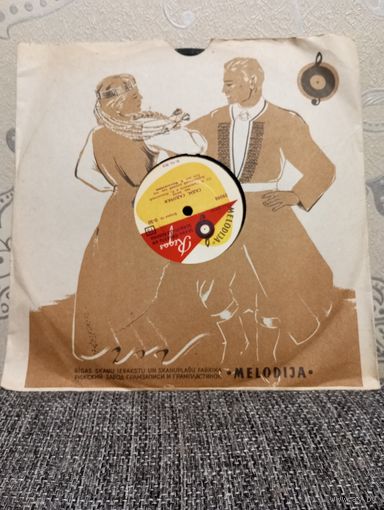 Пластинка патефонная (10") - Воронежский русский нар. хор, солистки М. Мордасова и М. Зеленова -  Посоветуйте, как быть / Сады, садочки - РЗГ