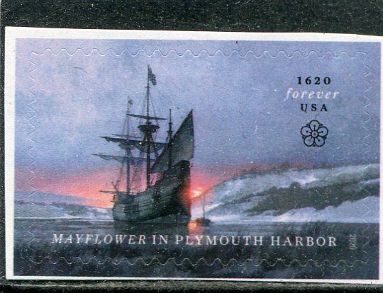 США. Корабль, на котором 1620 году прибыли переселенцы