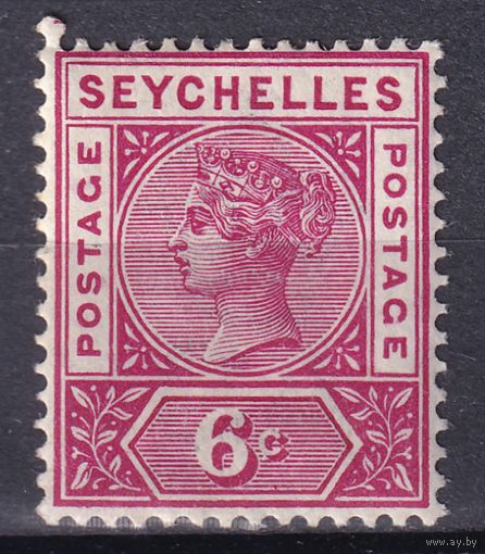 64.BrKSe. Великобритания. Колонии. Сейшельские острова. Виктория. Стандарт. 6C. 1900 г. Mi.#21.