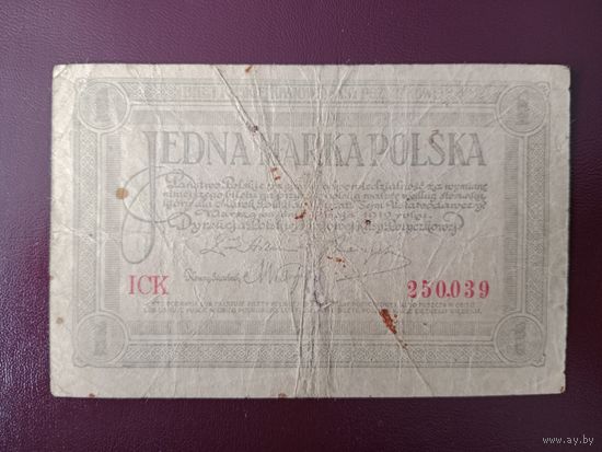 Польша 1 марка 1919