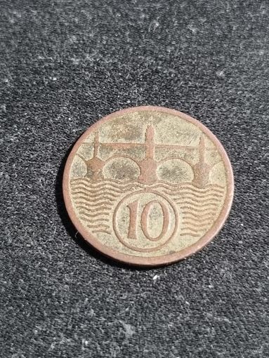Чехословакия 10 геллеров 1925