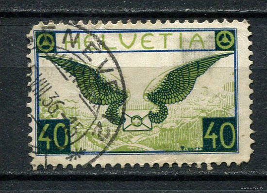 Швейцария - 1929/1933 - Письмо с крыльями 40С - [Mi.234x] - 1 марка. Гашеная.  (LOT AW27)
