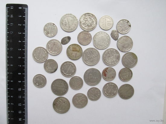 Все лоты с рубля.Монеты серебро.Российская империя,Советы,чешуйки.