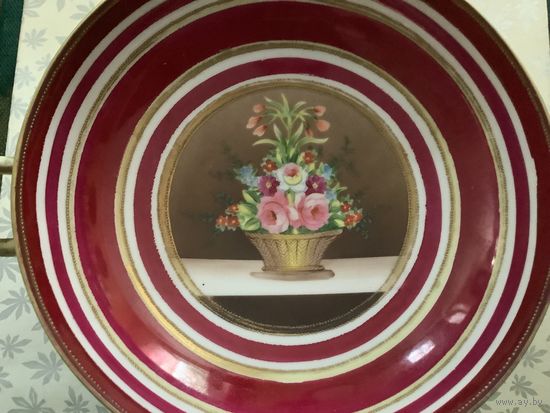 Чаша Ваза Цветы Живопись Норитаке Noritake Япония Антиквариат рубеж 19-20 века