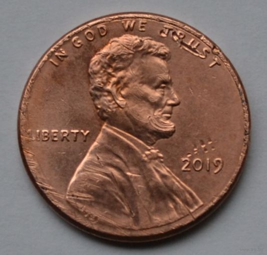 США, 1 цент 2019 г.