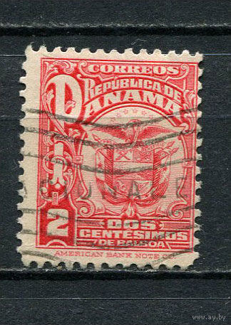 Панама - 1924 - Герб 2С - [Mi.120] - 1 марка. Гашеная.  (Лот 59FA)-T25P8
