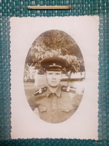 Фотография старшины артиллериста. Средняя Азия. 1957 год.