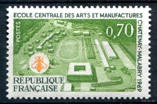Франция - 1969г. - Шатене-Малабри, центральная школа искусств и мануфактур - 1 марка - полная серия, MH [Mi 1685]. #2-Fr-47-A-1