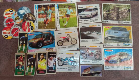 Вкладыши, наклейки, фишки