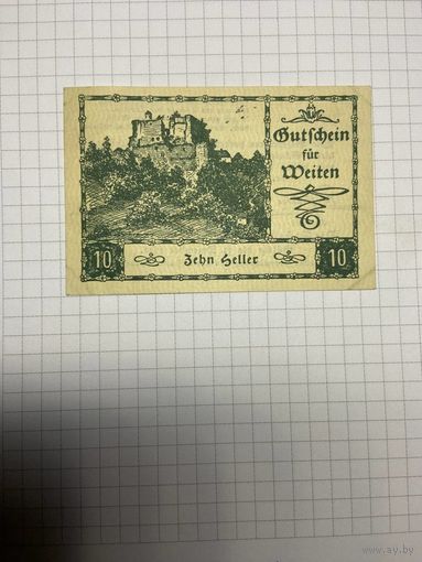 10 геллеров (нотгельды) Австрия.-2512