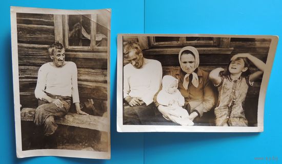 Фото "Поклонник Бахуса", этнография, Полесье, Пинщина, 1950-е гг., 2 шт.