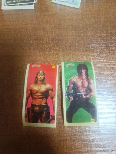 Наклейки от жвачки Zumrut герои боевиков