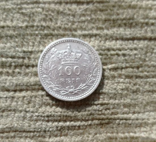 Werty71 Португалия 100 рейс 1909 серебро