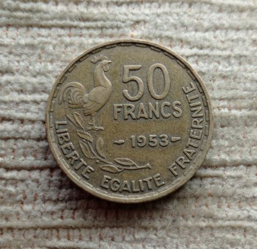 Werty71 Франция 50 Франков 1953 Гальский петушок
