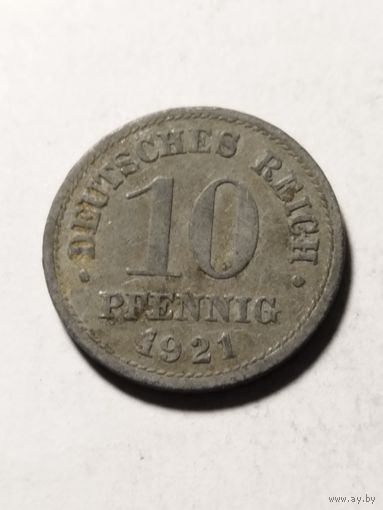 Германия 10 пфенинг 1921
