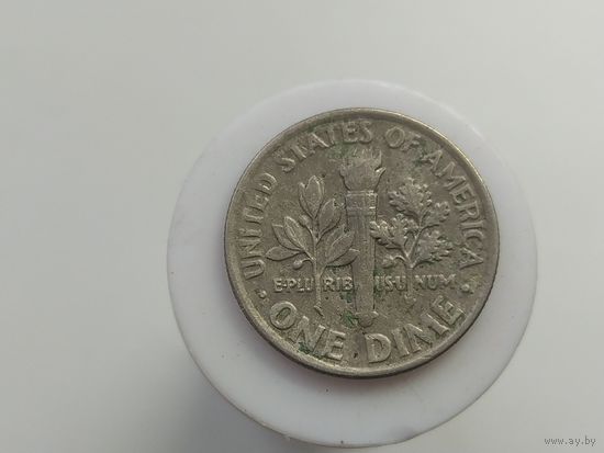 1 дайм 10 центов США 1990 года буква P лот 44