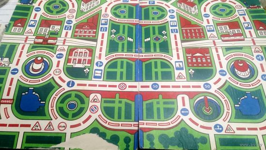 Игра настольная СССР. Поле для игры. Автотрасса-2.