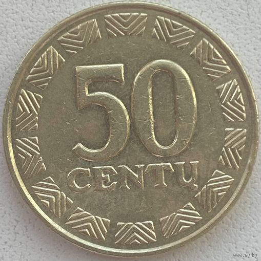 Литва 50 центов 1999 г.