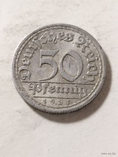 Германия 50 пфенинг 1921 А