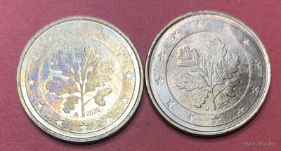 Германия, 2 евроцента 2020AJ