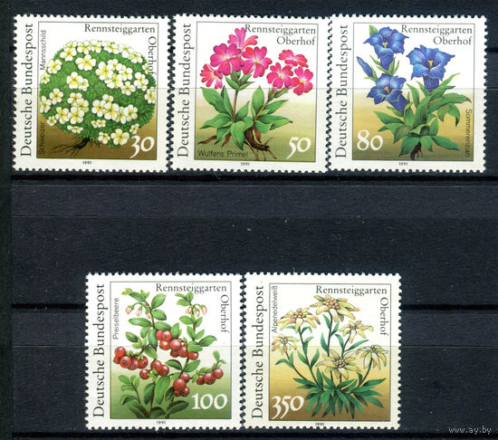 Германия - 1991г. - Растения, цветы - полная серия, MNH [Mi 1505-1509] - 5 марок