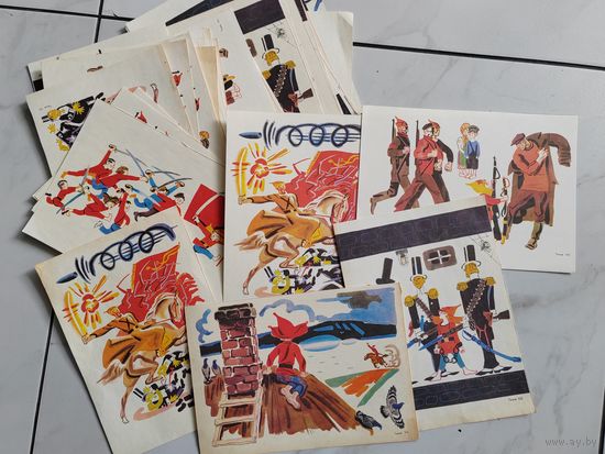 Иллюстрации. Много. СССР. Повторяющиеся.