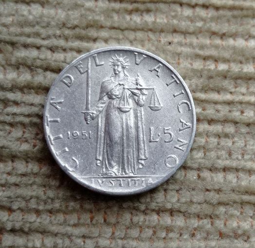 Werty71 Ватикан 5 лир 1971