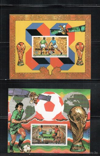 Джибути-1986 (Мих.БЛ.128В-129В)  ** , Спорт, ЧМ-1986, Футбол, Надп.
