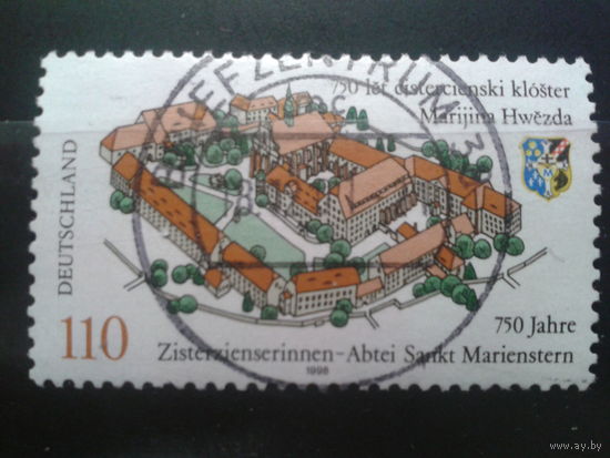 Германия 1998 монастырь-крепость, герб Михель-1,0 евро гаш