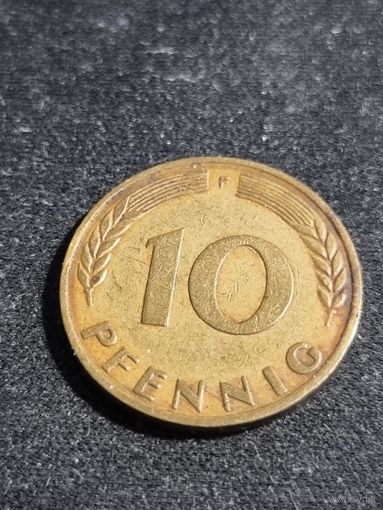 ФРГ 10 пфеннигов 1971 F