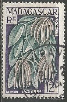 Французский Мадагаскар. Ваниль плосколистая. 1957г. Mi#438.