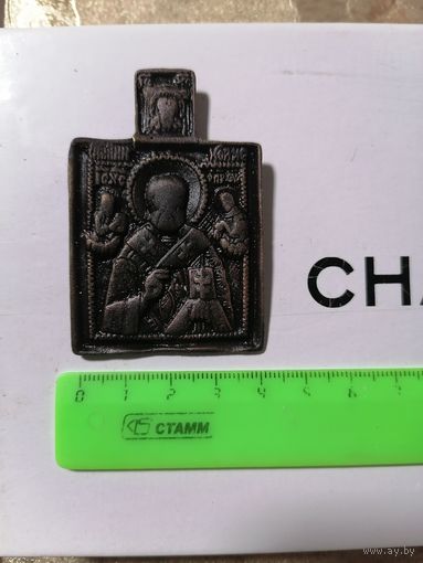 Иконка старинная Николай Чудотворец