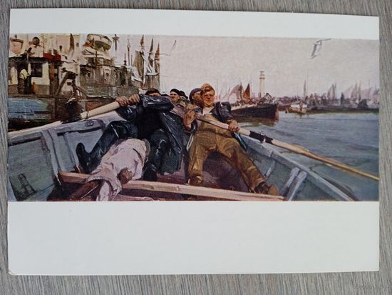 1959. спорт. Осис. Состязание в гребле на празднике латышских рыбаков