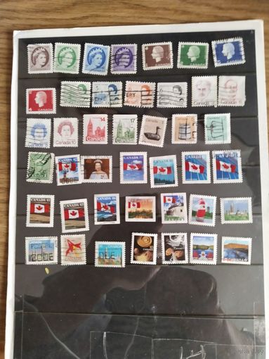 Распродажа. Сборный лот марок Канады-40+