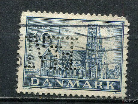 Дания - 1936 - Архитектура 30 Ore - [Mi.232] - 1 марка. Гашеная.  (LOT Go13)-T3P45