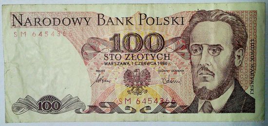 РАСПРОДАЖА!!! - ПОЛЬША 100 злотых 1986 год