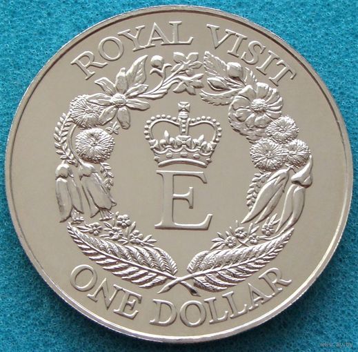 Новая Зеландия. 1 доллар 1986 год  KM#56  "Королевский визит"   Тираж: 40.000 шт