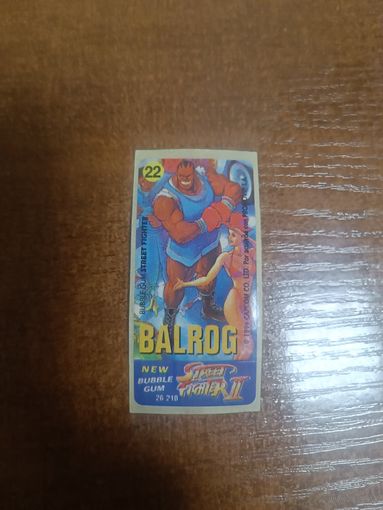 Наклейка от жвачки Street fighter II