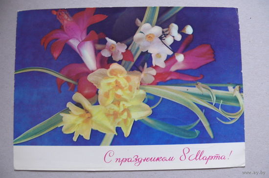 Костенко Г., С праздником 8 Марта! 1972, подписана.