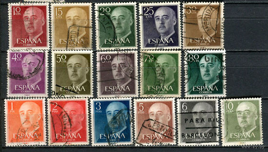 Испания - 1955 - Генерал Франко - [Mi. 1040-1055] - полная серия - 16 марок. Гашеные.  (Лот 38Gi)-T2P33