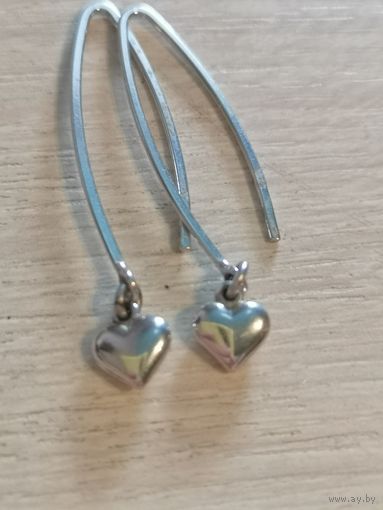 Серьги. Стерлинговое серебро.проба, клеймо.