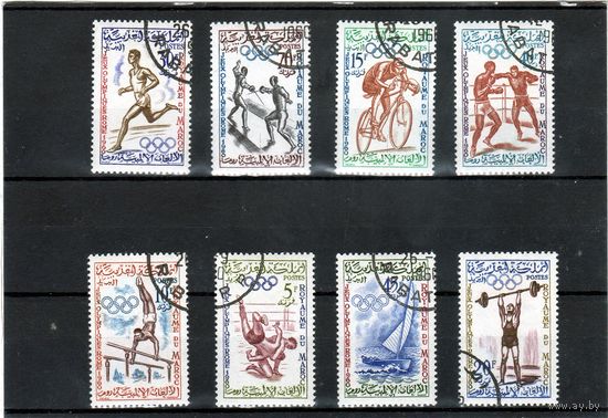 Марокко. Ми-462-469. Олимпийские игры.Рим.1960. Полная серия 8 марок.