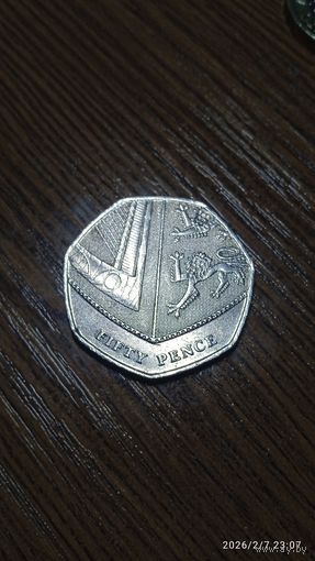 Великобритания 50 пенсов 2008