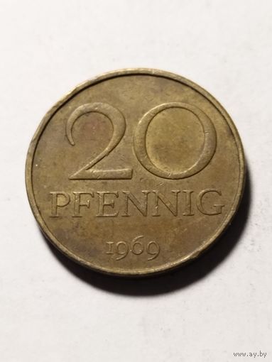 ГДР 20 пфенинг 1969