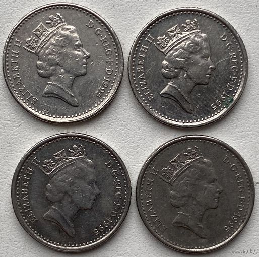 Великобритания 5 пенсов 1995 г. Цена за 1 шт.