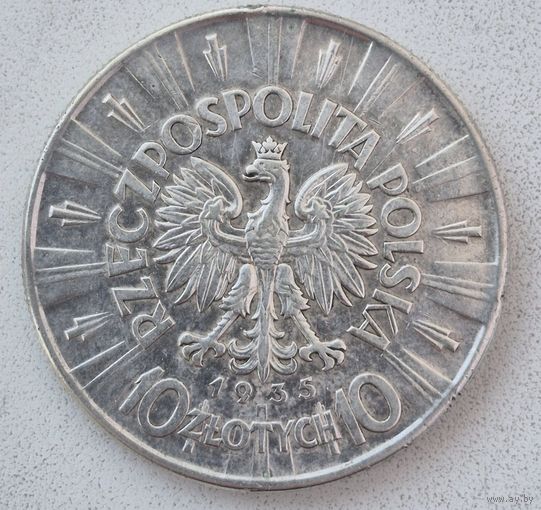 Польша, 10 злотых 1935 Пилсудский. Приятные.