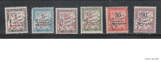 Марокко-1915,(Мих.1-6)  * ), Стандарт, Надп., Протекторат Франции, Служебные(полная серия)