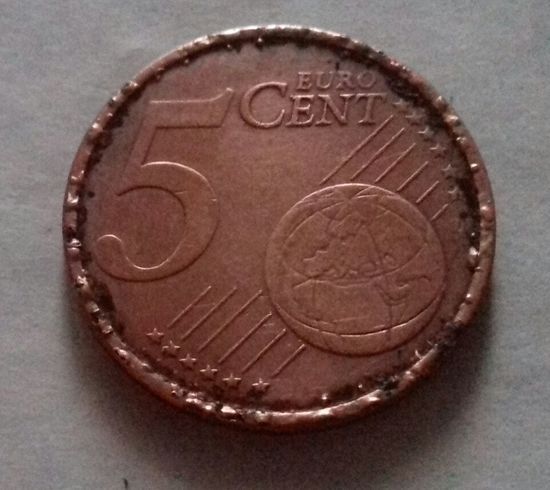 5 евроцентов, Испания 2008 г., брак в Евросоюзе
