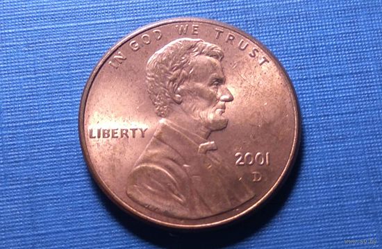 1 цент 2001 D. США.