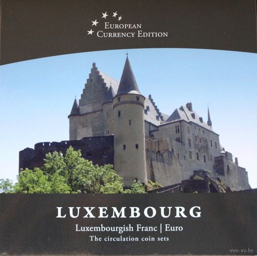 Набор монет "Люксембург: люксембургский франк и евро" (50, 20, 5, 1 франк)